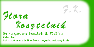 flora kosztelnik business card